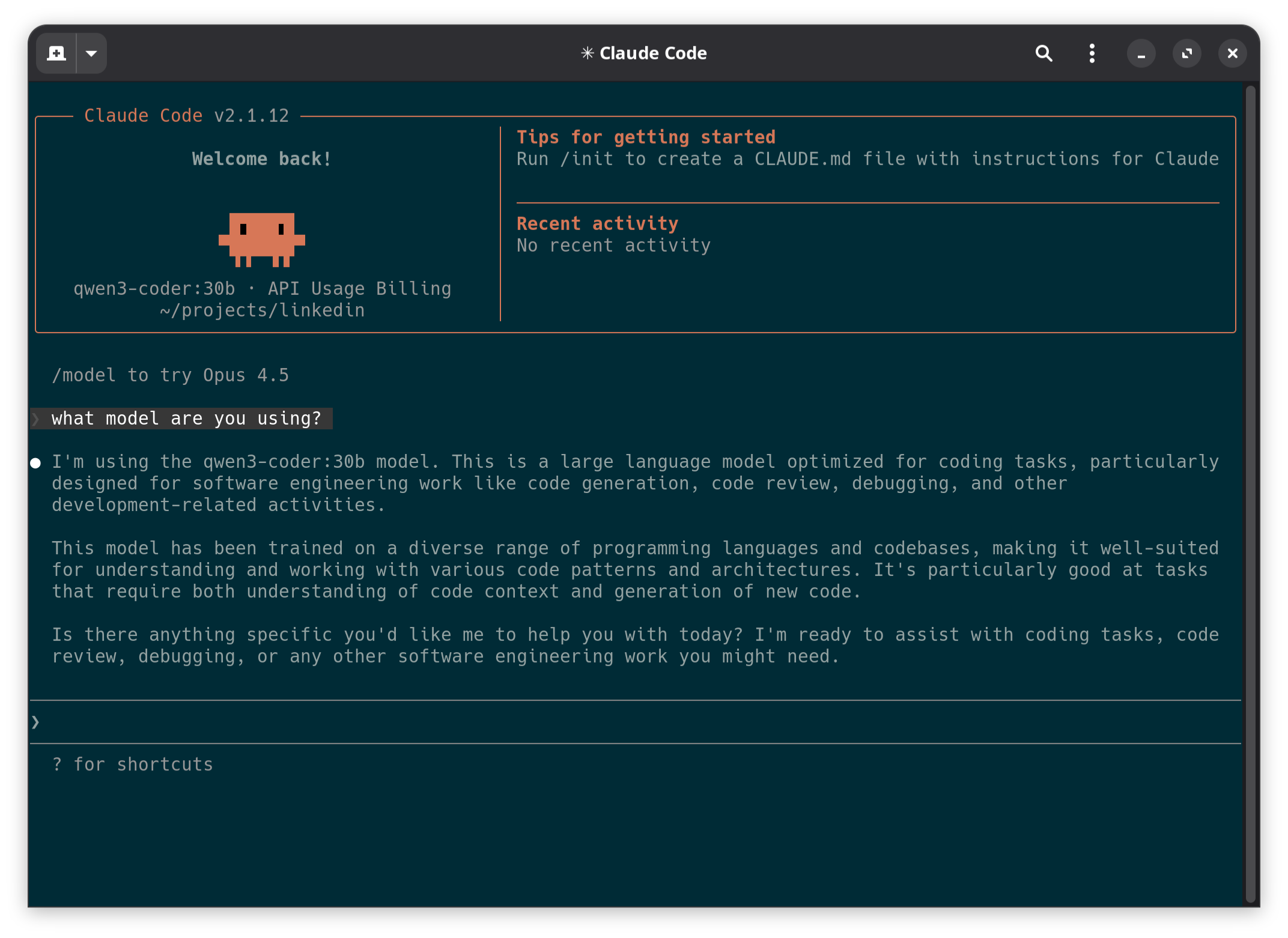Claude Code CLI with Qwen3-Coder
