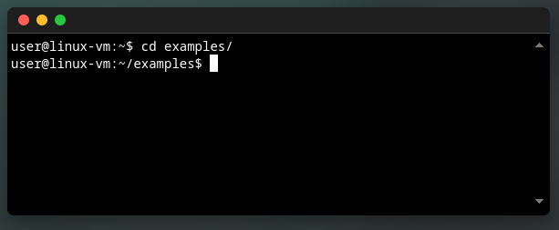 Result of changing directory by using `cd`